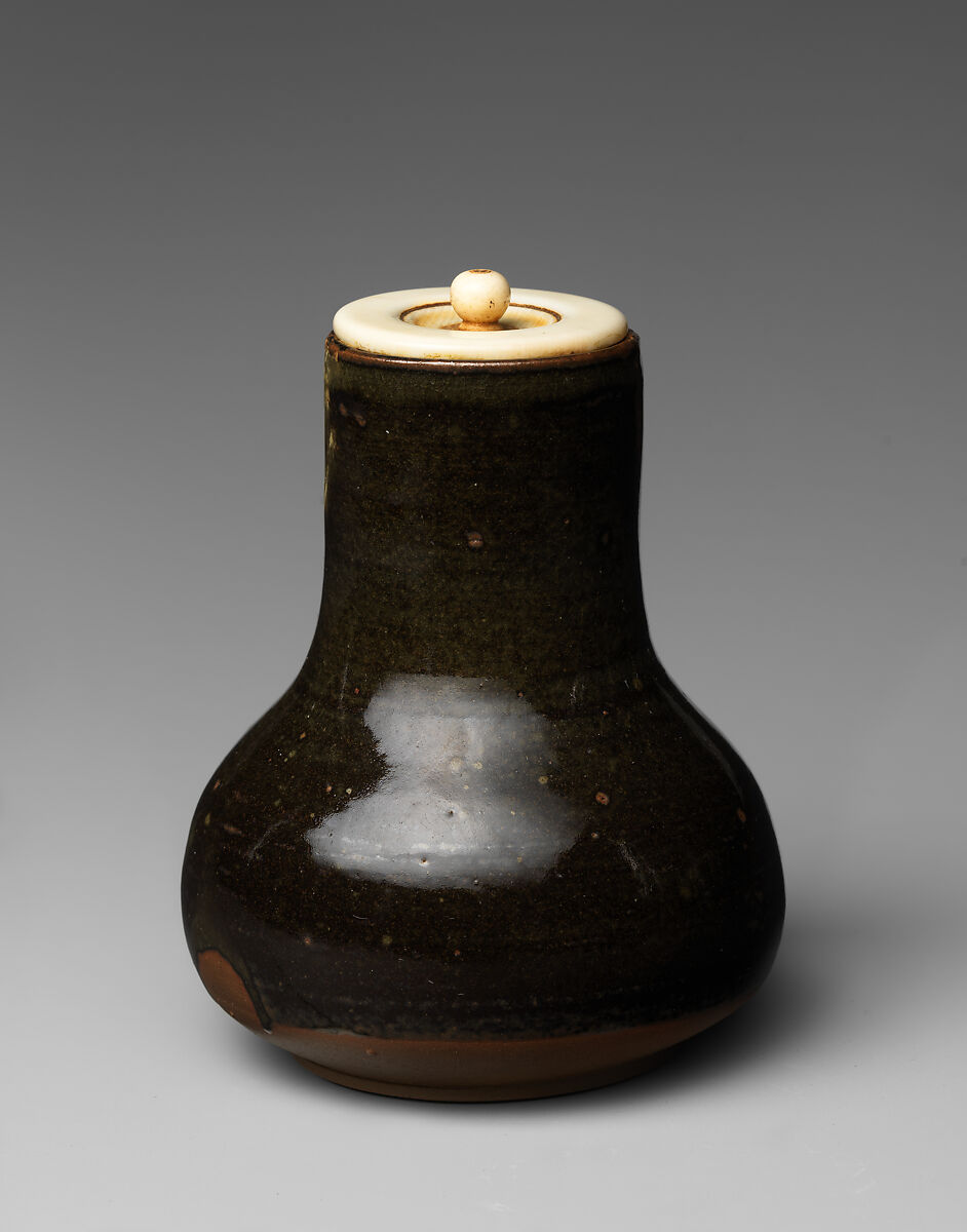Vase, Clay covered with a thin glaze (Bizen ware, Imbe style), Japan