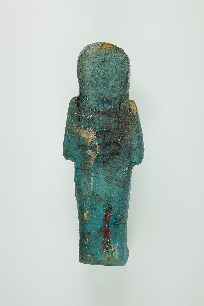 Worker Shabti of Henettawy (C), Daughter of Isetemkheb, Faience
