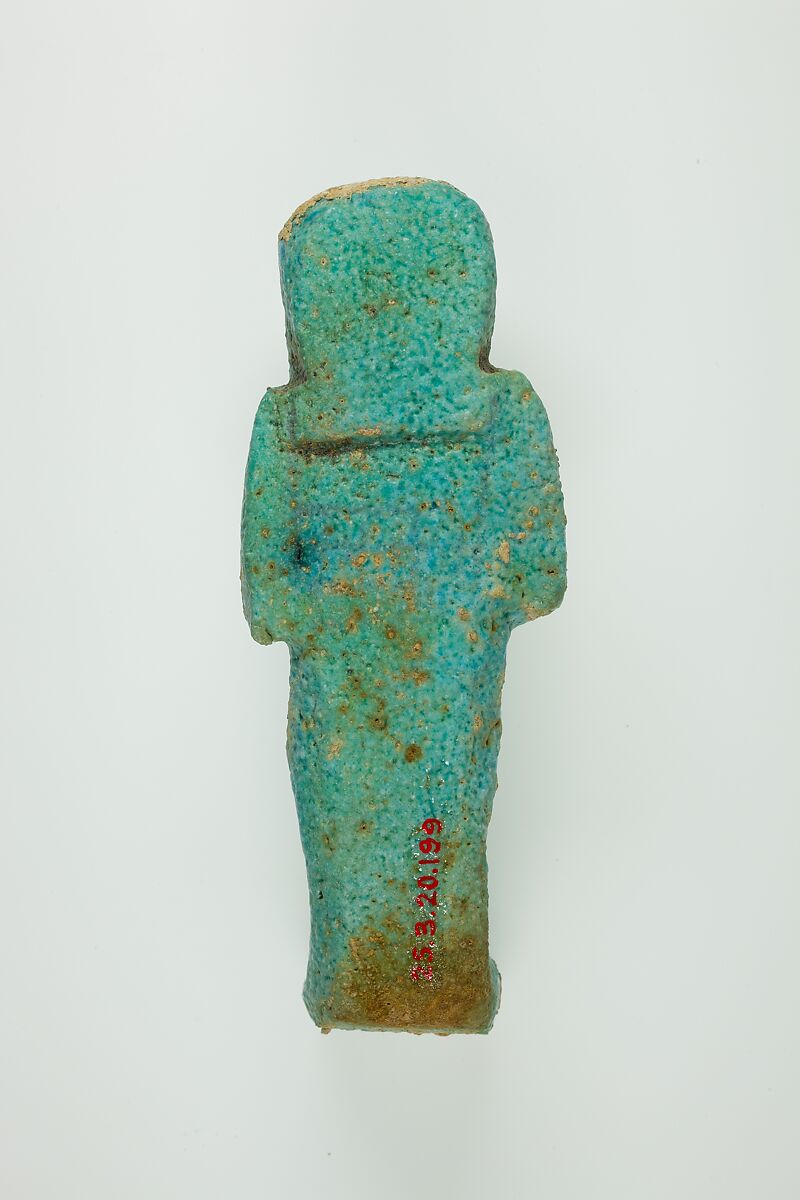 Worker Shabti of Henettawy (C), Daughter of Isetemkheb, Faience