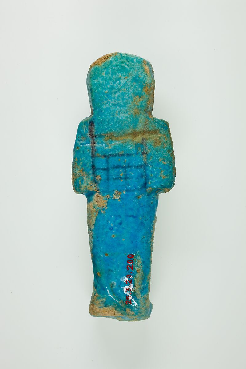 Worker Shabti of Henettawy (C), Daughter of Isetemkheb, Faience