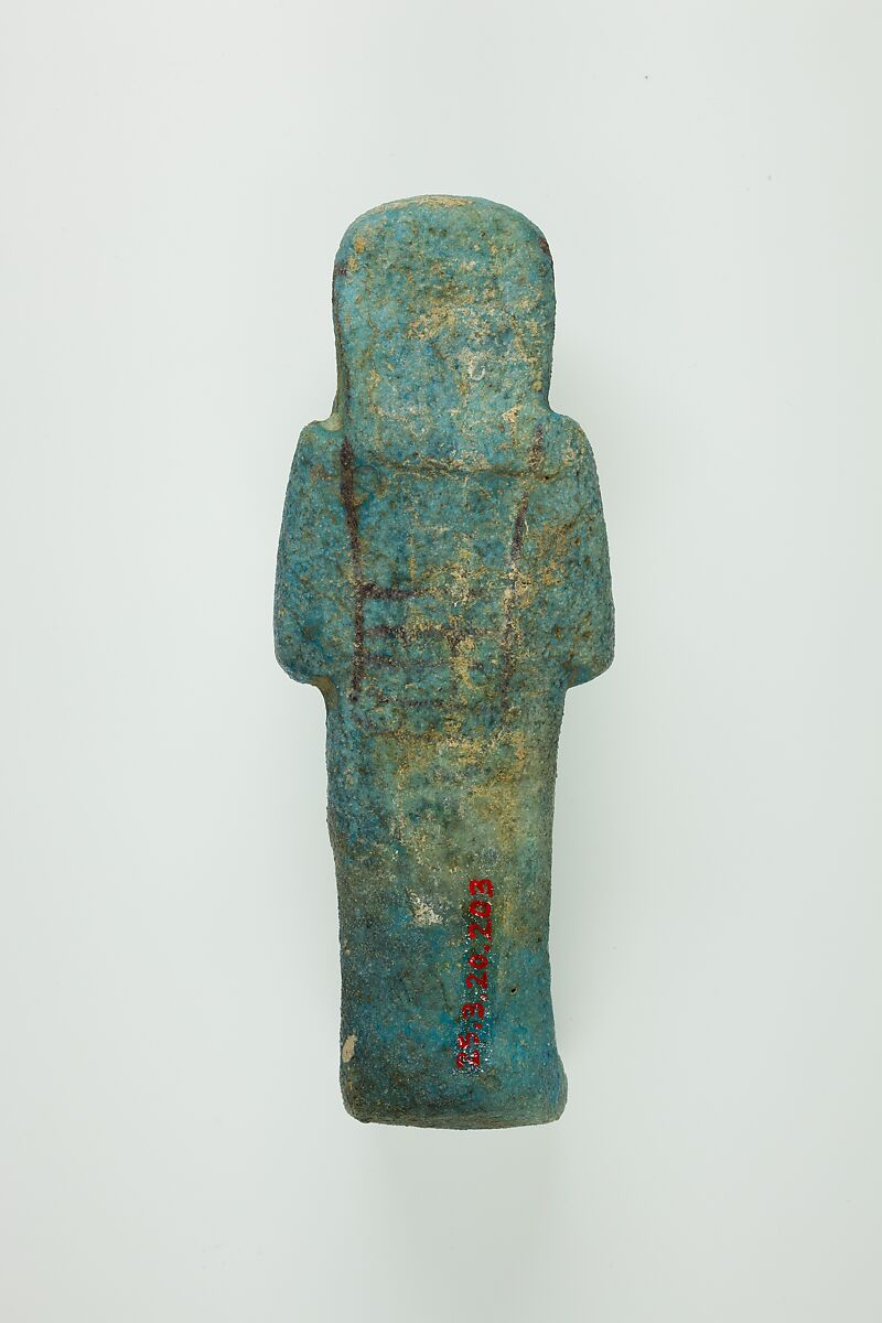 Worker Shabti of Henettawy (C), Daughter of Isetemkheb, Faience