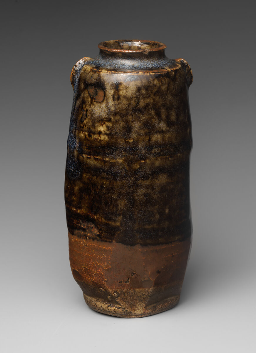 Tea Jar, Clay covered with glaze, Japan