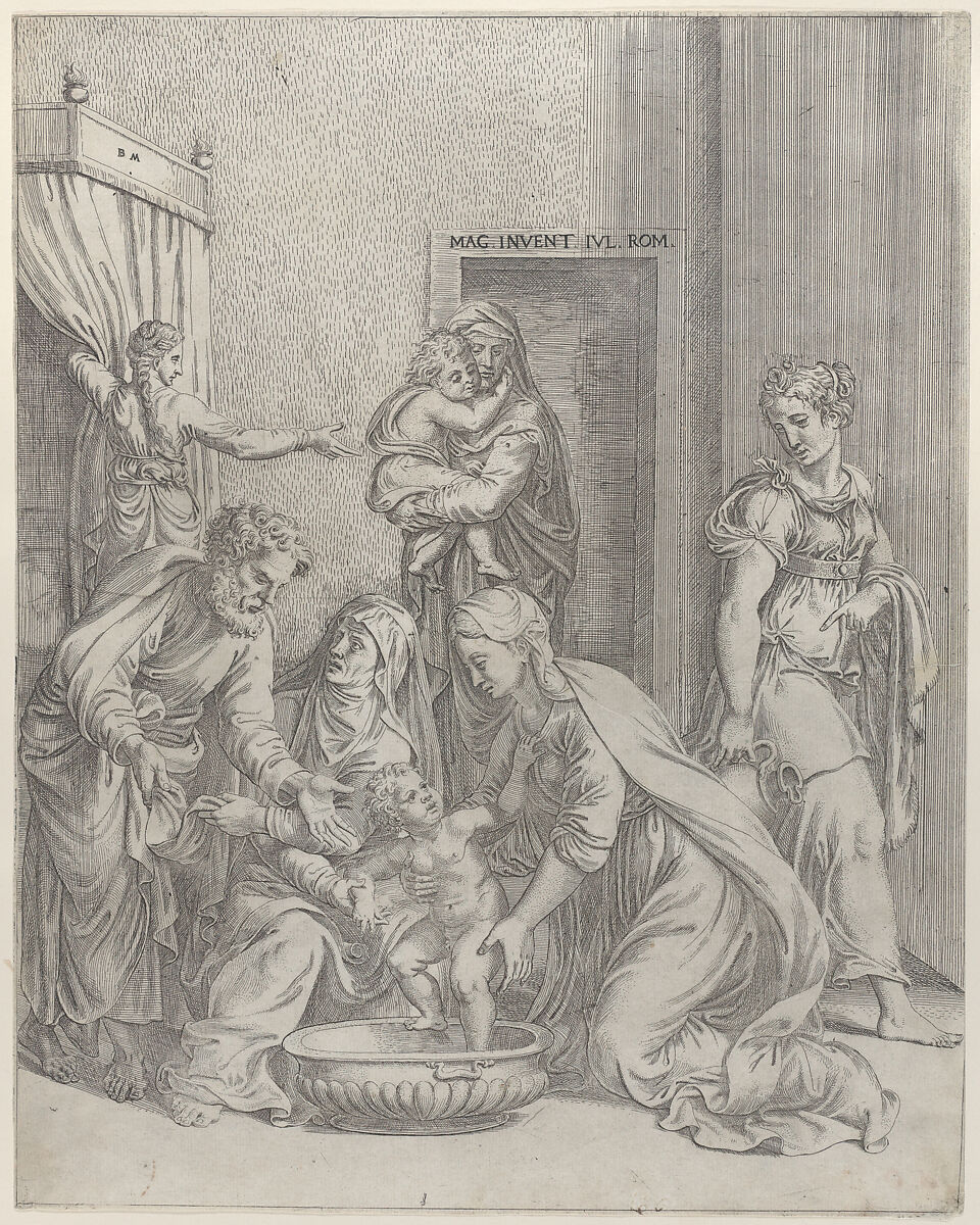 The Holy Family, Battista Angolo del Moro (Italian, Verona ca. 1515–ca. 1573 Murano), Etching 