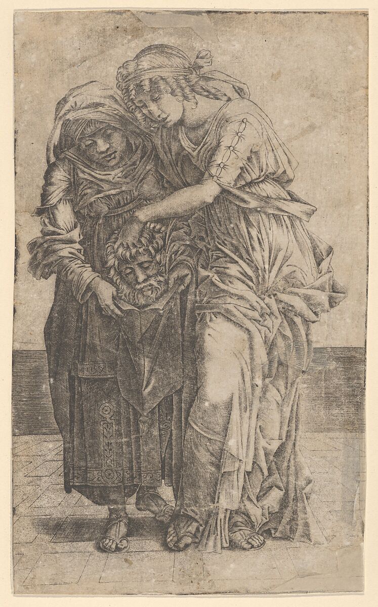 Judith with the head of Holofernes, After Girolamo Mocetto (Italian, ca. 1470–1531), Engraving 