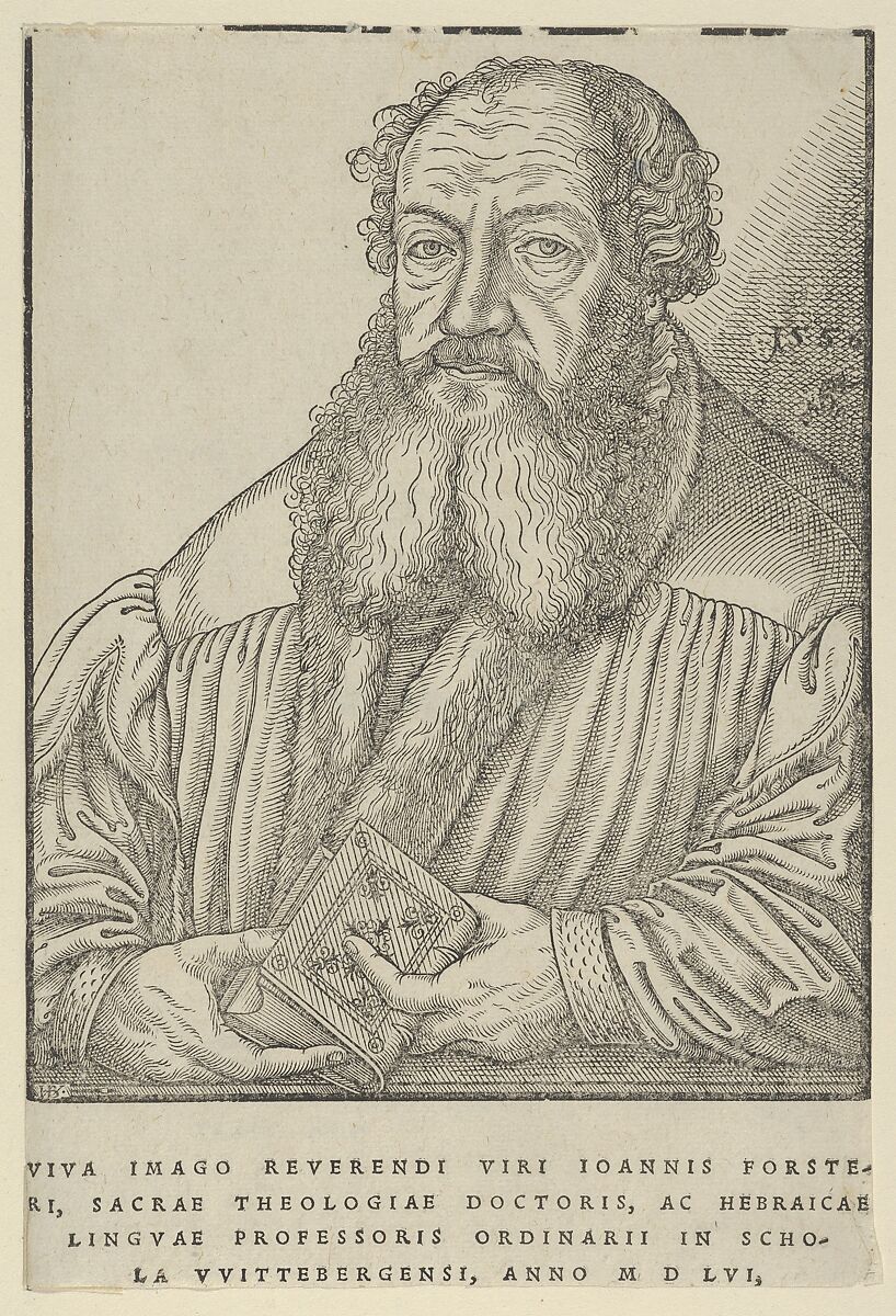 Johann Forster, Lucas Cranach the Younger (German, Wittenberg 1515–1586 Wittenberg), Woodcut 