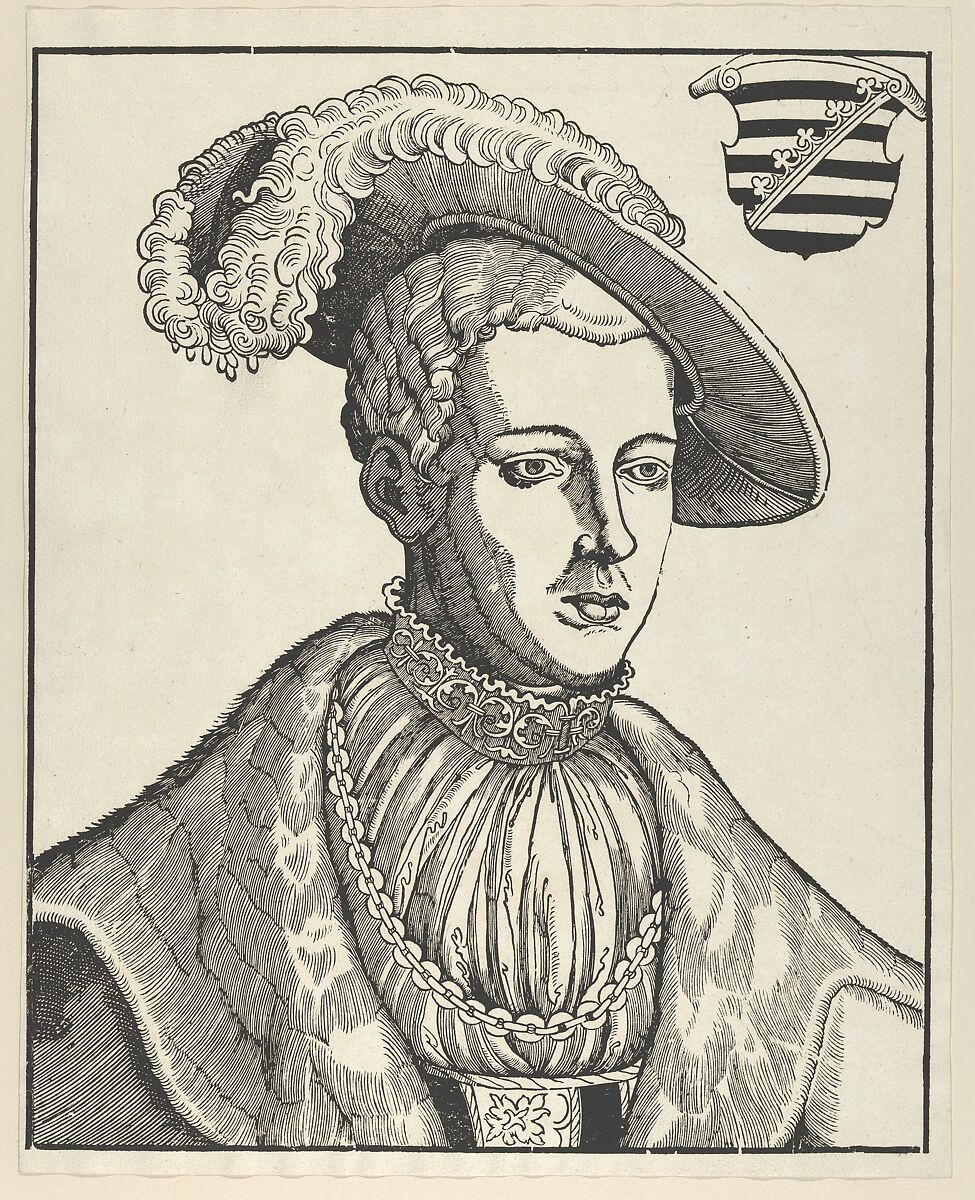 Copy of Duke John Ernest of Saxony, After Lucas Cranach the Elder (German, Kronach 1472–1553 Weimar), Woodcut 