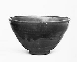 Teabowl, Clay covered with glaze (Seto ware), Japan 