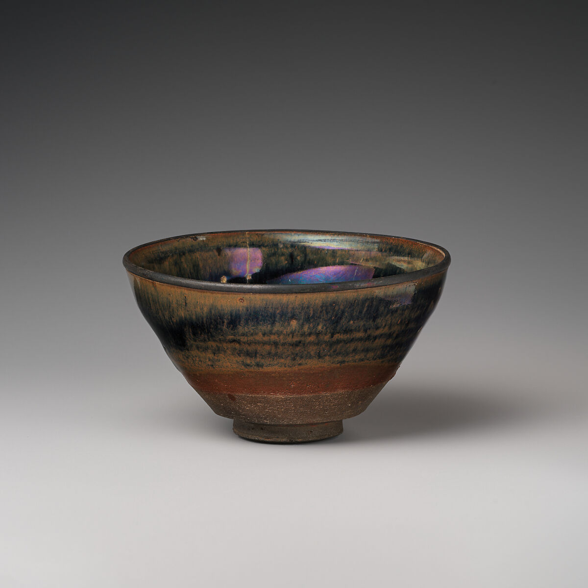 Teabowl, Clay covered with glaze (Seto ware), Japan