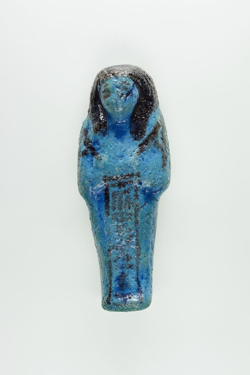 Worker Shabti of Nauny, Faience 