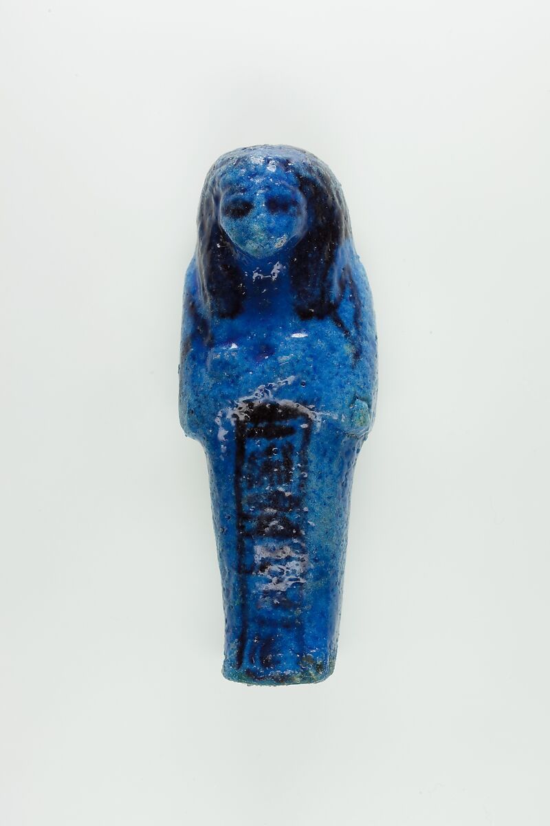 Worker Shabti of Nany, Faience 