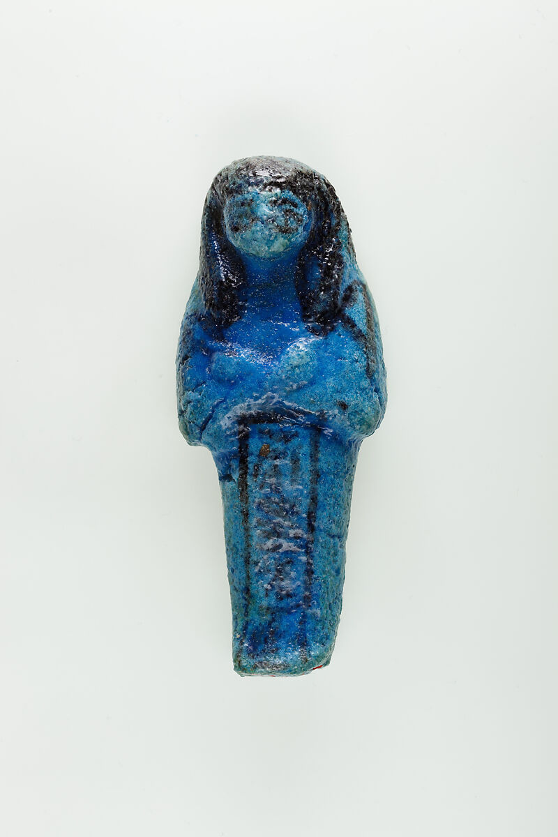 Worker Shabti of Nauny, Faience 