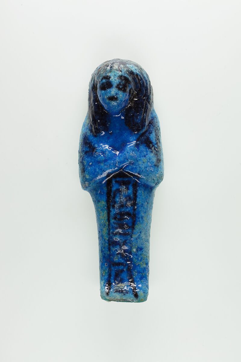 Worker Shabti of Nauny, Faience 