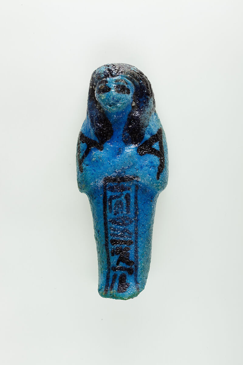 Worker Shabti of Nauny, Faience 