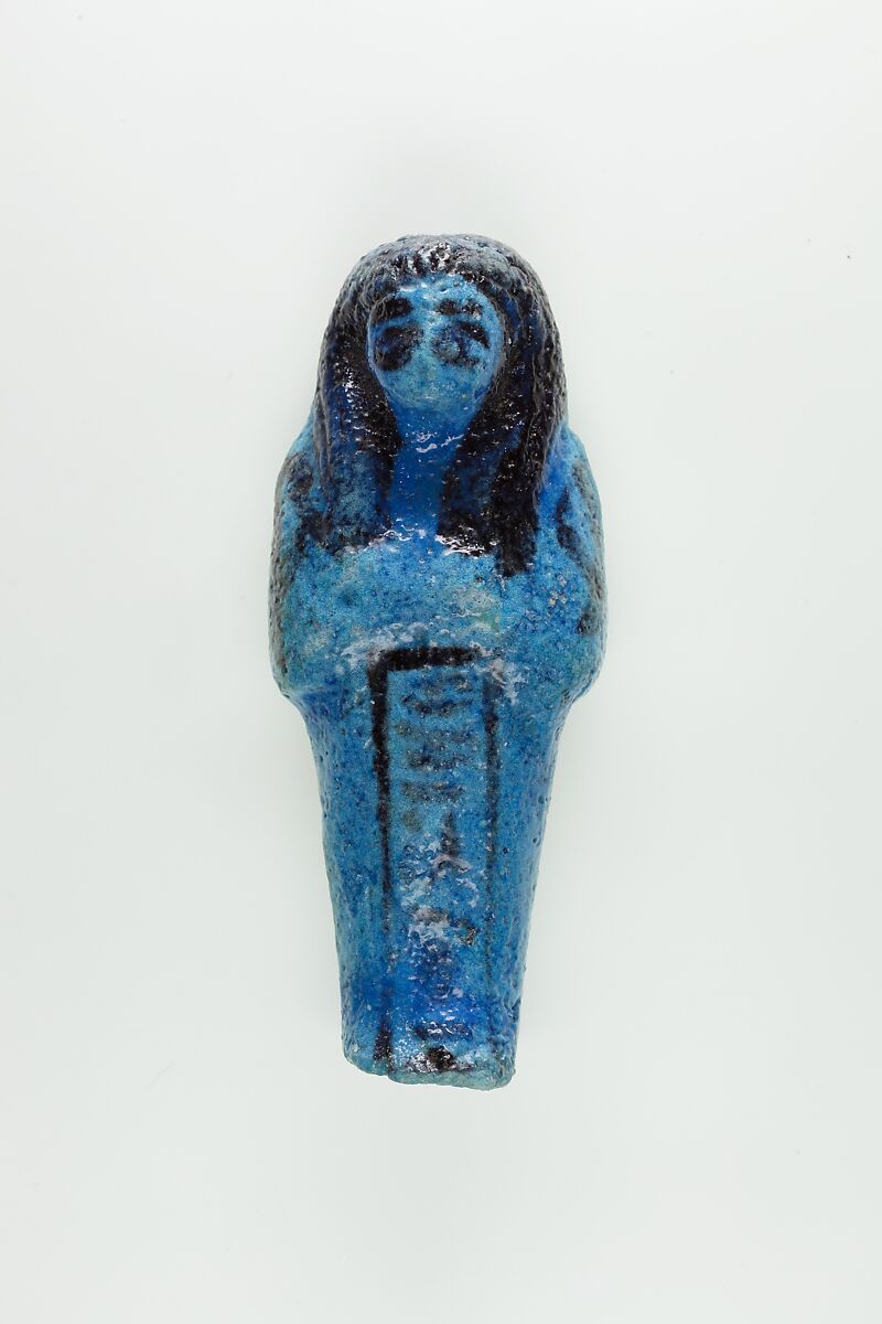 Worker Shabti of Nauny, Faience 