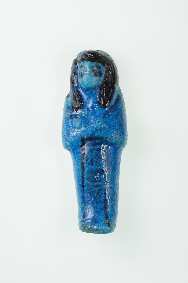 Worker Shabti of Nauny, Faience 