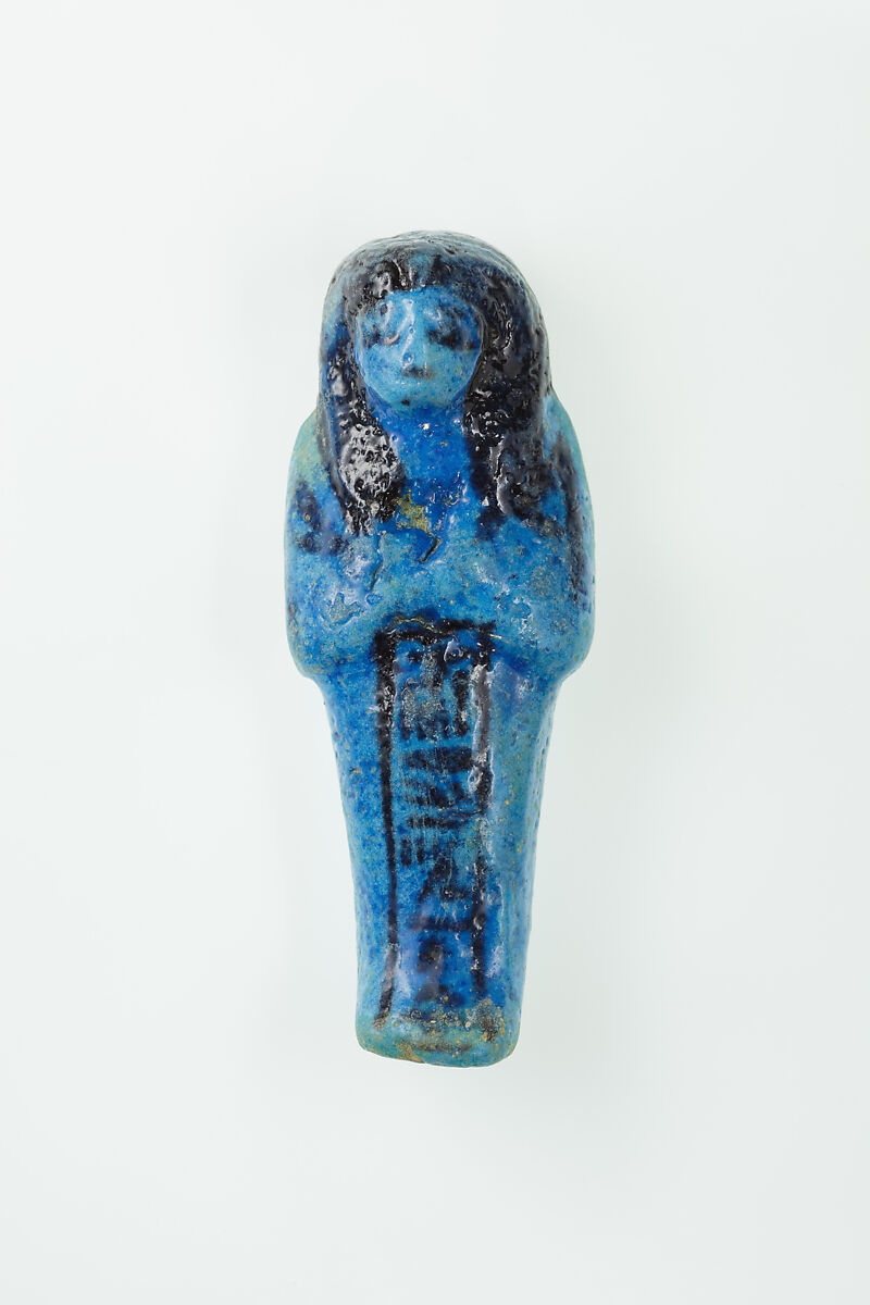 Worker Shabti of Nauny, Faience 