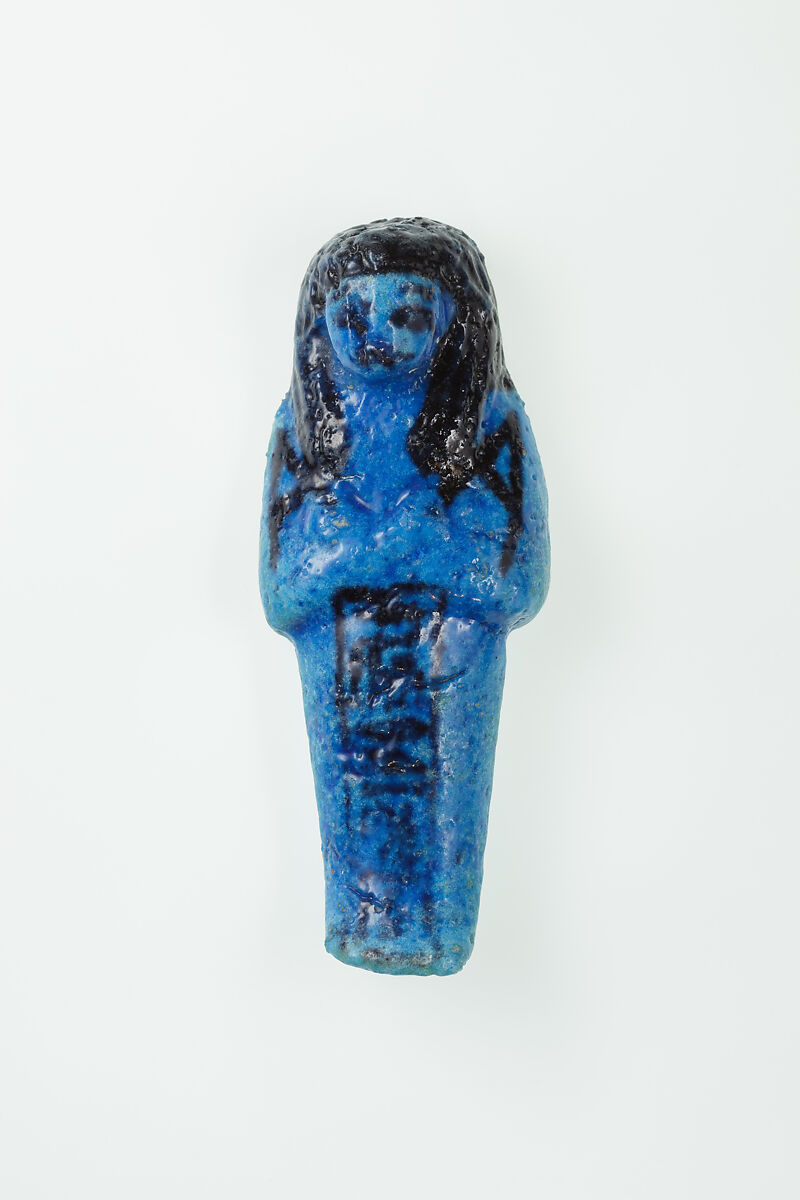 Worker Shabti of Nauny, Faience 