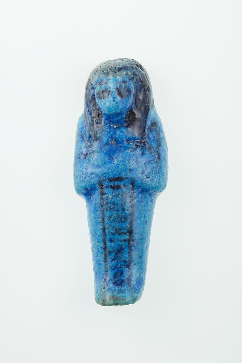 Worker Shabti of Nauny, Faience 