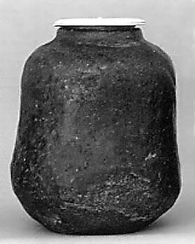 Tea Jar, Clay covered with glaze (Raku ware), Japan 