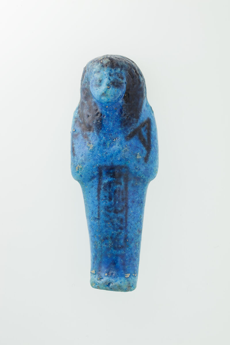 Worker Shabti of Nauny, Faience 