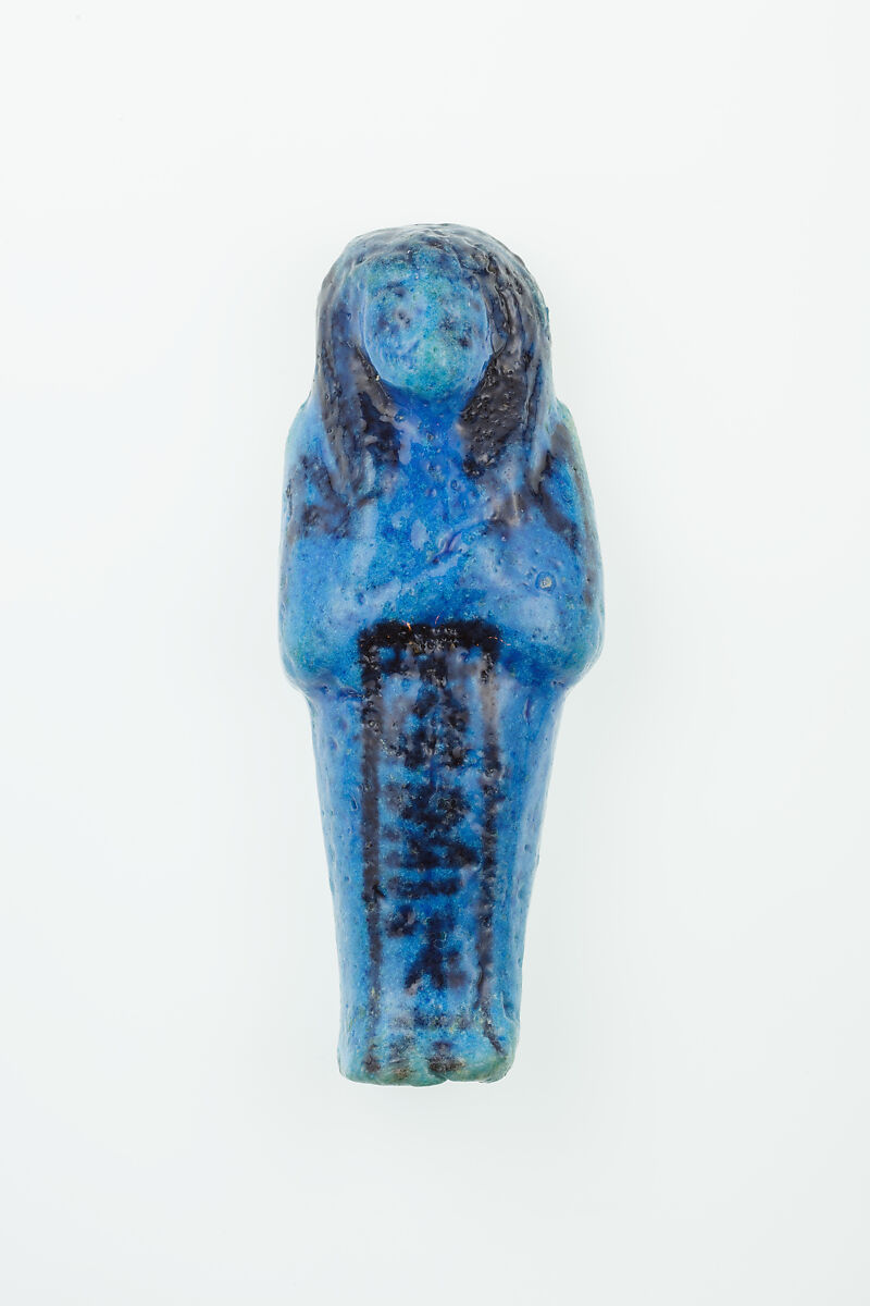 Worker Shabti of Nauny, Faience 