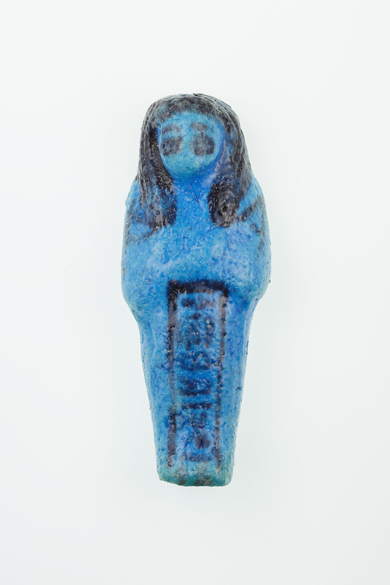 Worker Shabti of Nauny, Faience 