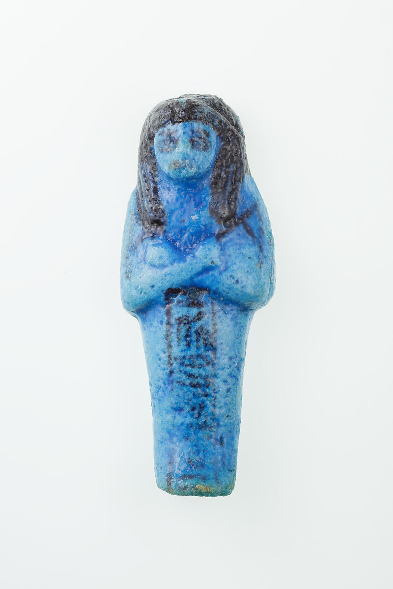 Worker Shabti of Nauny, Faience 