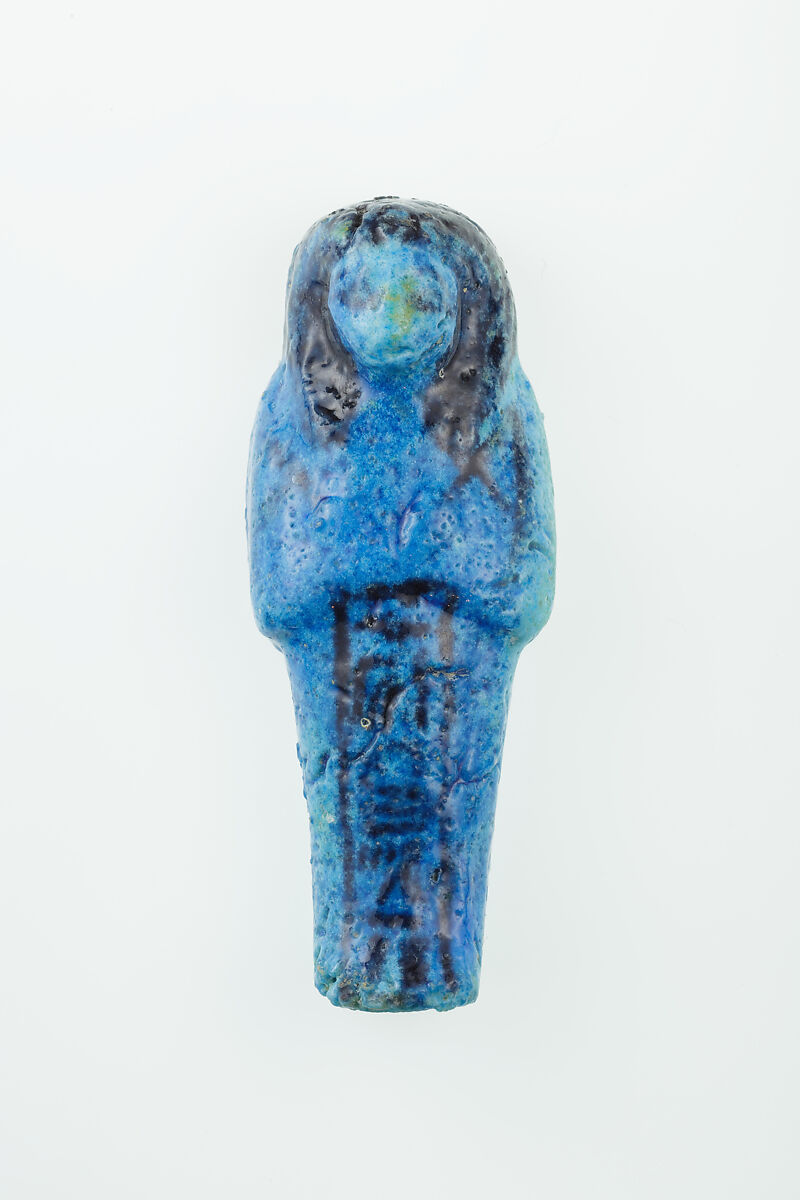 Worker Shabti of Nauny, Faience 