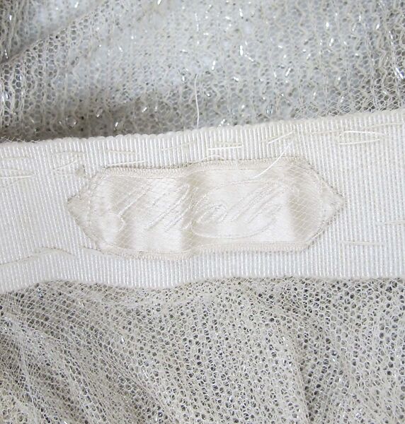 Evening dress, House of Worth (French, 1858–1956), silk, glass, French