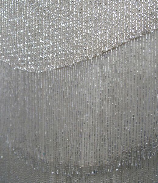 Evening dress, House of Worth (French, 1858–1956), silk, glass, French