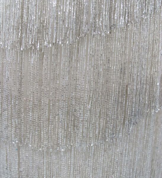 Evening dress, House of Worth (French, 1858–1956), silk, glass, French