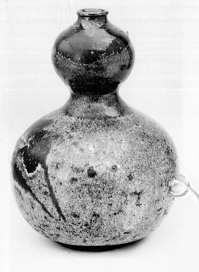 Gourd-Shaped Bottle, Clay with colored glazes (Satsuma ware), Japan 