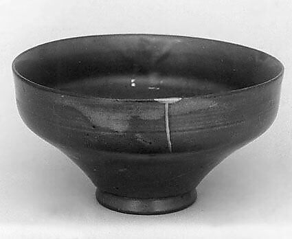 Teabowl, Clay covered with glaze (Satsuma type), Japan 