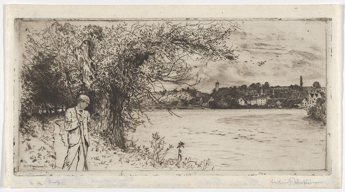 Broken Tackle, Sir Hubert von Herkomer (British, Waal, Bavaria 1849–1914 Budleigh Salterton, Devon), Etching and drypoint 