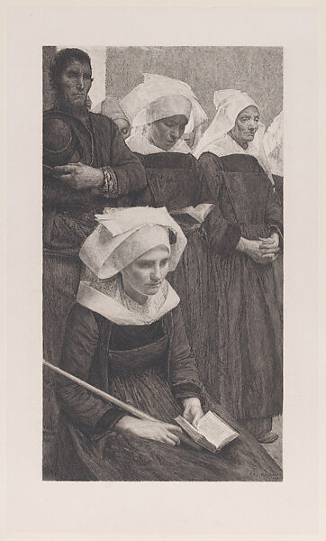 The Pardon, Eugène Gaujean (French, Pau 1850–1900 Andrésy), Etching on chine collé; proof