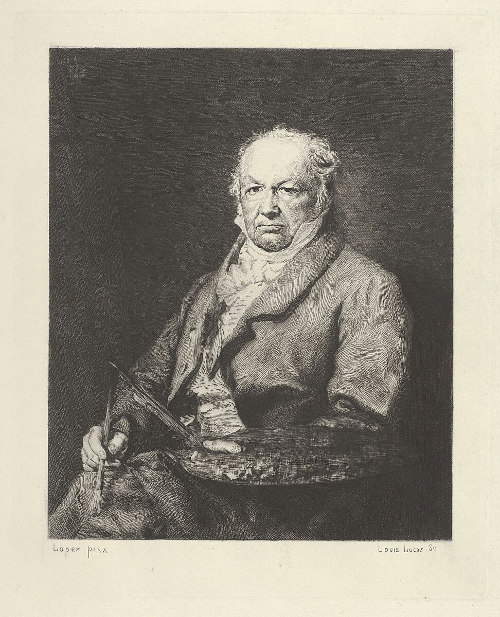 Portrait of Francisco Goya, from "The Portfolio", Louis Lucas (French, active 1878–88), Etching 