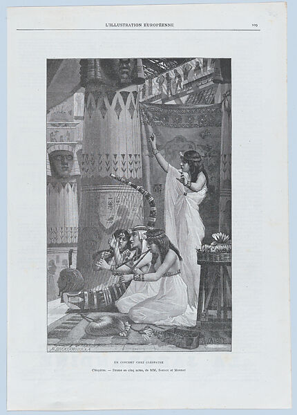 A Concert at Cleopatra's, from "L'Illustration Européenne", Richard Brend'amour (German, Aachen 1831–1915 Düsseldorf), Wood engraving