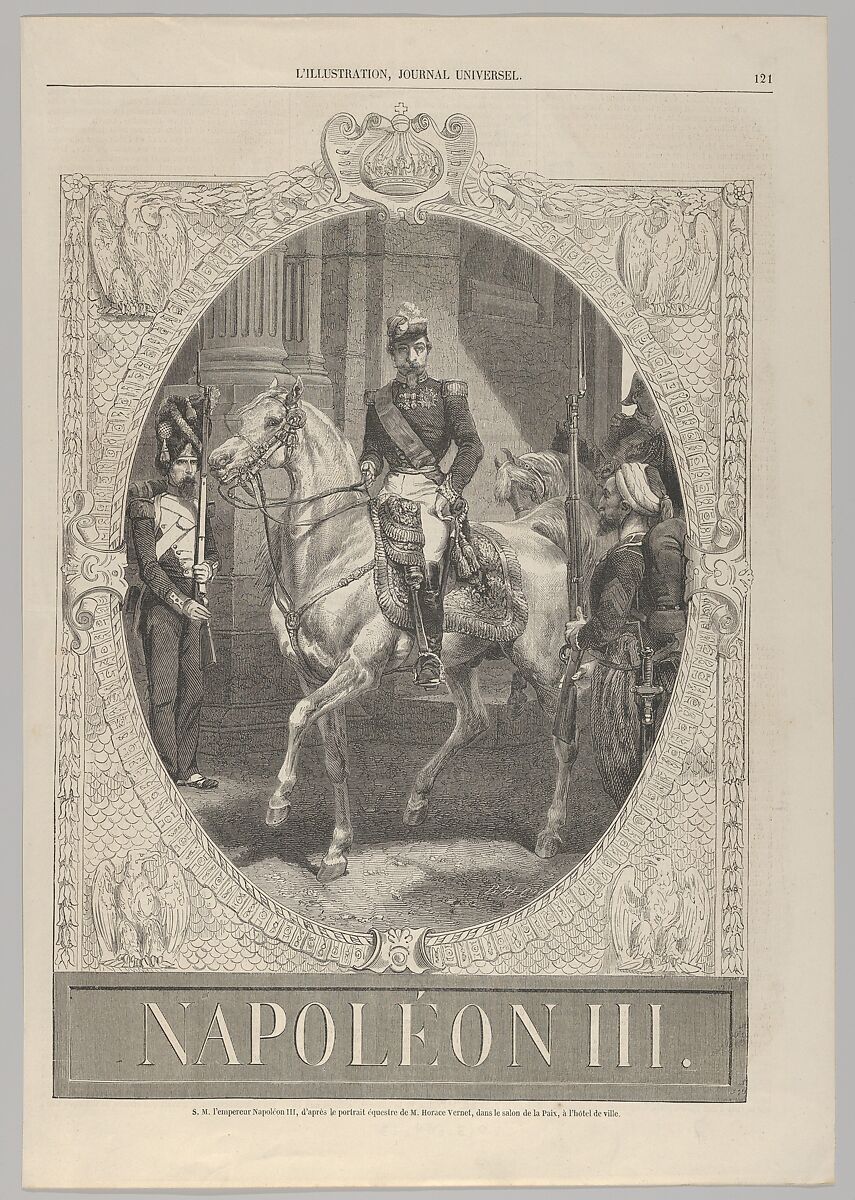 Napoléon III, from "L'Illustration", Anonymous, French, 19th century, Wood engraving 