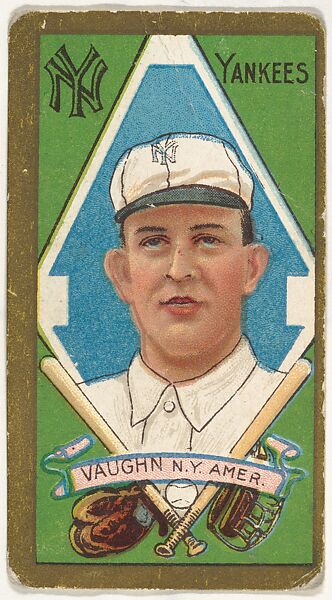 James Vaughn, New York Yankees, American League, from the "Baseball Series" (Gold Borders) set (T205) issued by the American Tobacco Company, Issued by the American Tobacco Company, Commercial color lithograph 