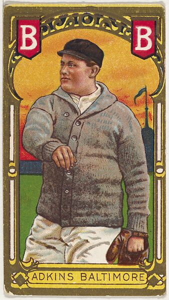 Doctor Merle T. Adkins, Baltimore, from the "Baseball Series" (Gold Borders) set (T205) issued by the American Tobacco Company, Issued by the American Tobacco Company, Commercial color lithograph 