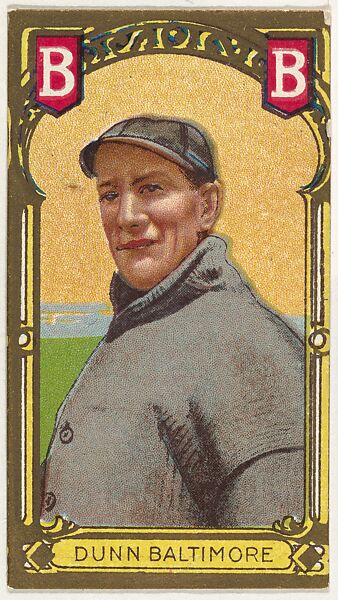 John Dunn, Baltimore, from the "Baseball Series" (Gold Borders) set (T205) issued by the American Tobacco Company, Issued by the American Tobacco Company, Commercial color lithograph 