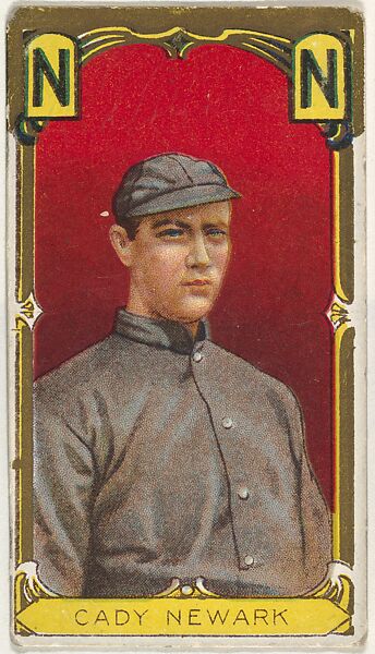 Forrest D. Cady, Newark, from the "Baseball Series" (Gold Borders) set (T205) issued by the American Tobacco Company, Issued by the American Tobacco Company, Commercial color lithograph 