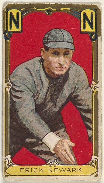 James Frick, Newark, from the "Baseball Series" (Gold Borders) set (T205) issued by the American Tobacco Company, Issued by the American Tobacco Company, Commercial color lithograph 