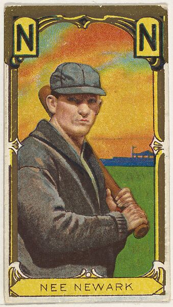 John Nee, Newark, from the "Baseball Series" (Gold Borders) set (T205) issued by the American Tobacco Company, Issued by the American Tobacco Company, Commercial color lithograph 