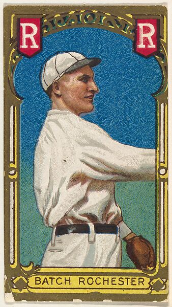 Henry Batch, Rochester, from the "Baseball Series" (Gold Borders) set (T205) issued by the American Tobacco Company, Issued by the American Tobacco Company, Commercial color lithograph 
