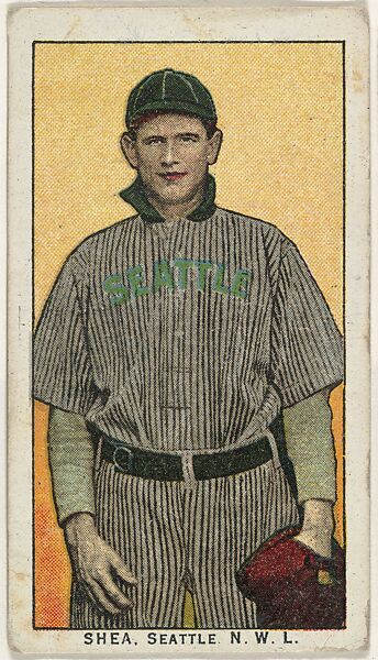 Shea, Seattle, Northwestern League, from the "Obak Baseball Players" set (T212), issued by the American Tobacco Company to promote Obak Mouthpiece Cigarettes, Issued by the California branch of the American Tobacco Company, Commercial color lithograph 