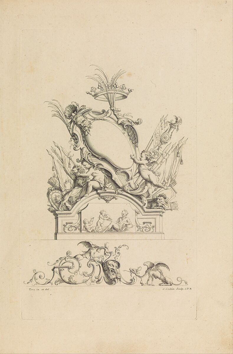 Cartouches Nouvellement Inventez par J.B. Toro, Jean Bernard Toro (French, Dijon 1672–1731 Toulon), Etching 