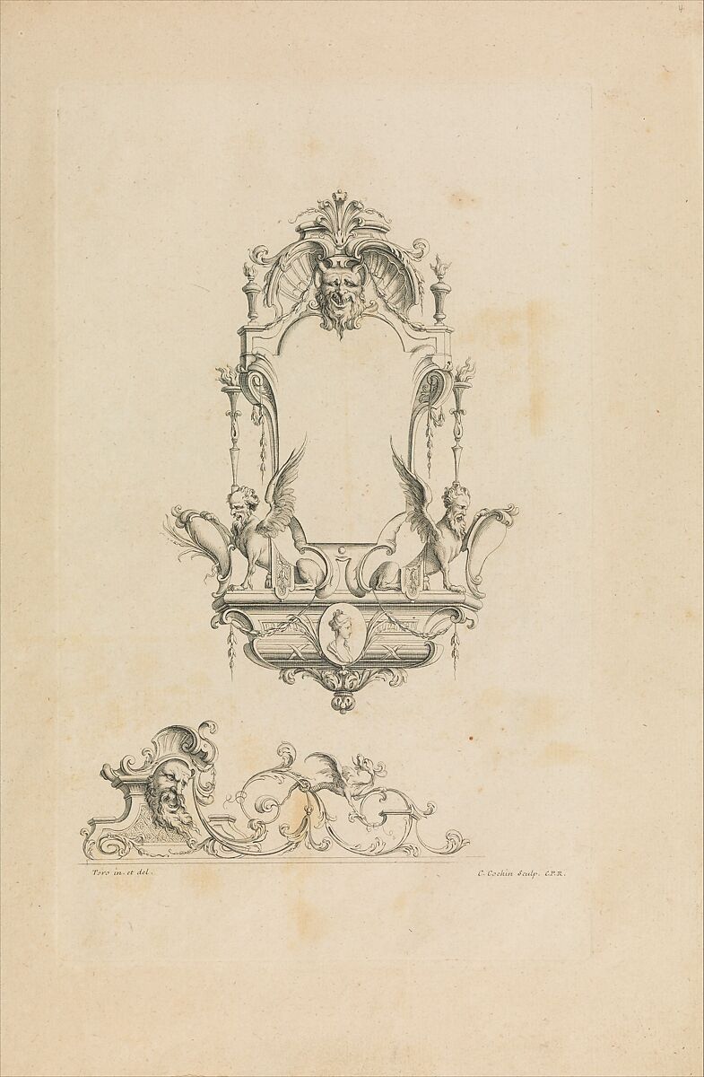Cartouches Nouvellement Inventez par J.B. Toro, Jean Bernard Toro (French, Dijon 1672–1731 Toulon), Etching 
