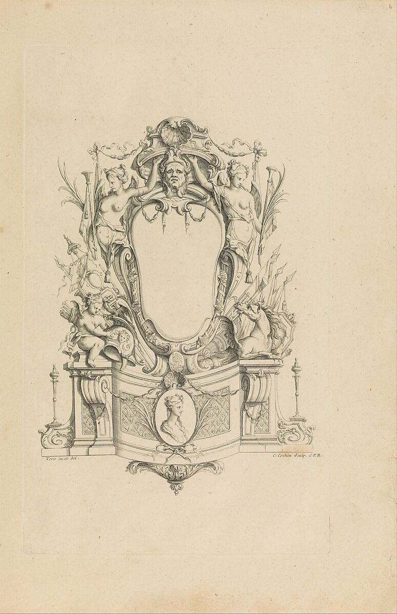 Cartouches Nouvellement Inventez par J.B. Toro, Jean Bernard Toro (French, Dijon 1672–1731 Toulon), Etching 