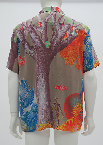 Shirt, Miyake Design Studio (Japanese, founded 1970), silk, mother-of-pearl, Japanese